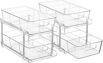 Pull Out Bathroom Under Sink Organizer (S-Standard) | Slide-out drawers, Multi-purpose storage, Clear visibility, Easy Set-up