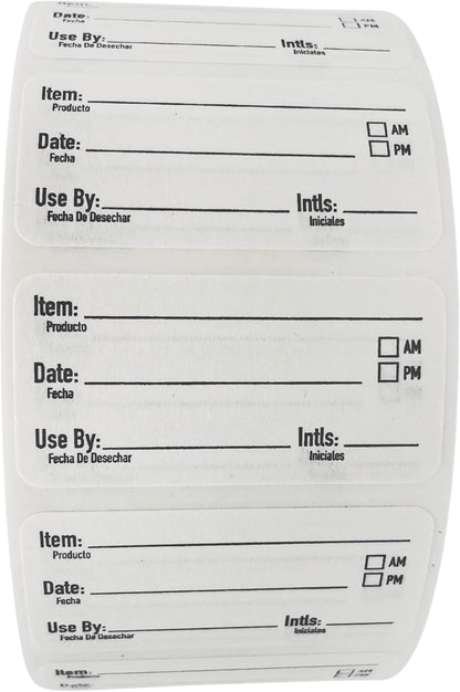 2x1 Dissolvable Food Labels, 1000 Food Container Stickers, Blue | Ideal for Fridge Freezer & Pantry, Organize Prepped Meals & Leftovers Easily, Adheres Well, Dissolves Fast with Zero Residue