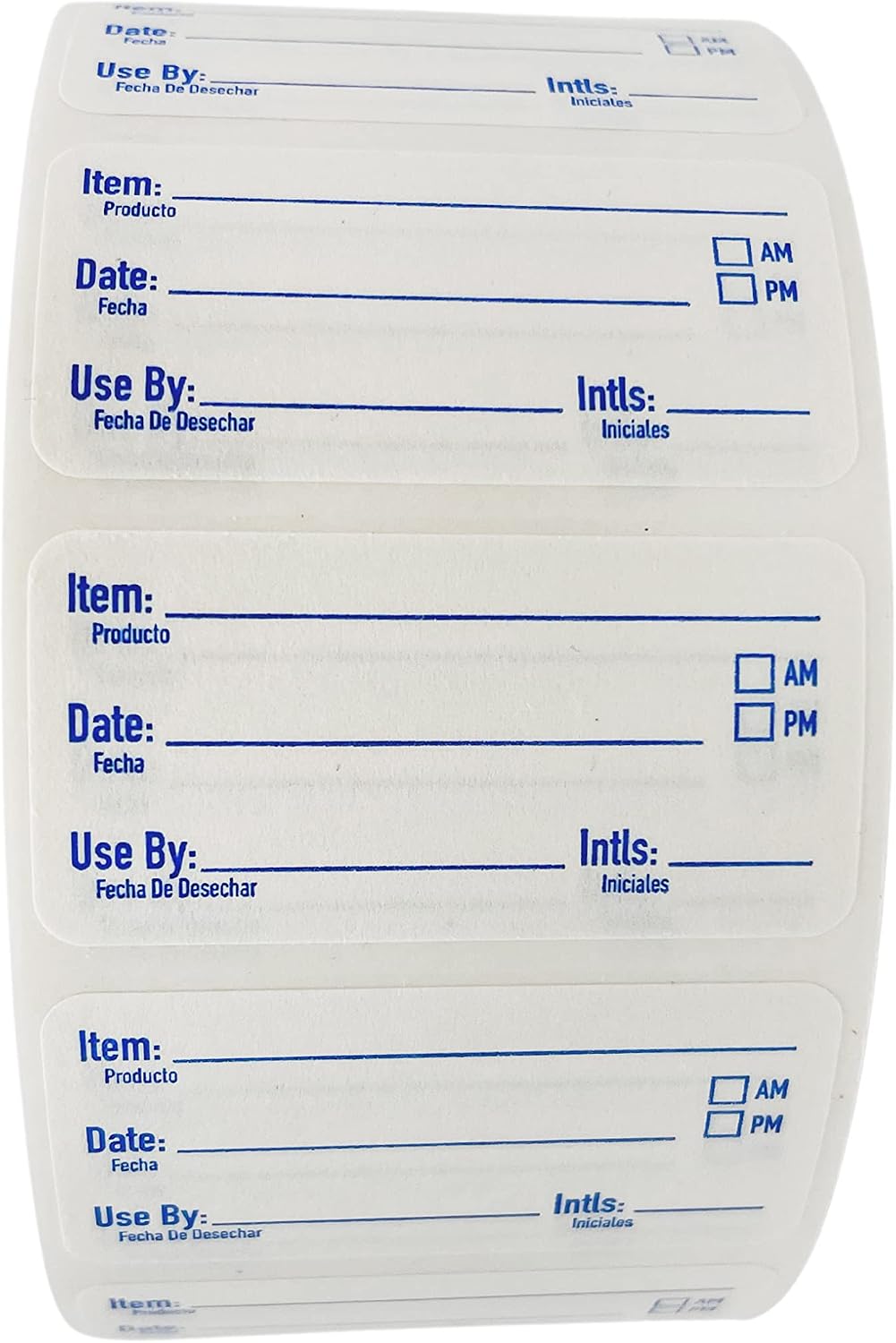 2x1 Dissolvable Food Labels, 1000 Food Container Stickers, Blue | Ideal for Fridge Freezer & Pantry, Organize Prepped Meals & Leftovers Easily, Adheres Well, Dissolves Fast with Zero Residue