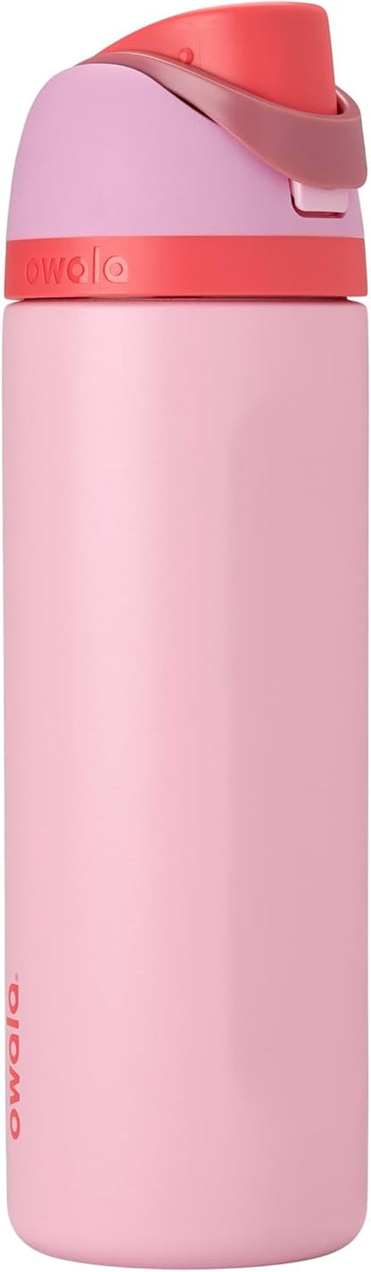 FreeSip Insulated Stainless Steel Water Bottle with Straw for Sports and Travel, BPA-Free, 32oz, Foggy Tide - Colors A