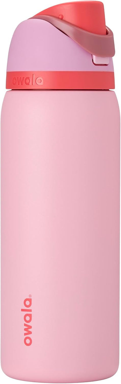 FreeSip Insulated Stainless Steel Water Bottle with Straw for Sports and Travel, BPA-Free, 32oz, Foggy Tide - Colors A