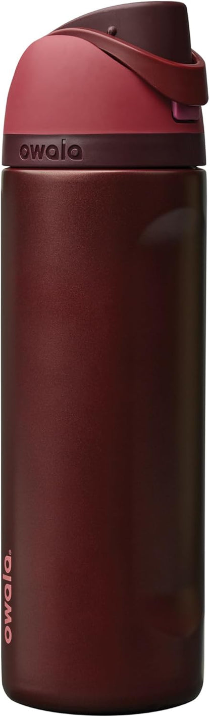 FreeSip Insulated Stainless Steel Water Bottle with Straw for Sports and Travel, BPA-Free, 32oz, Foggy Tide - Colors A