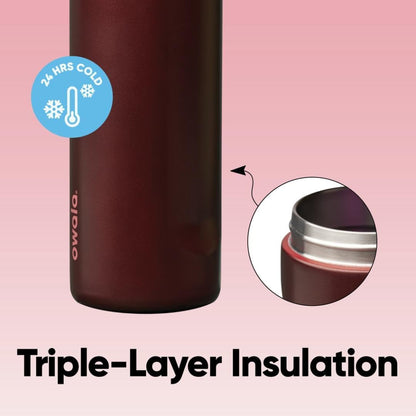 FreeSip Insulated Stainless Steel Water Bottle with Straw for Sports and Travel, BPA-Free, 32oz, Foggy Tide - Colors A