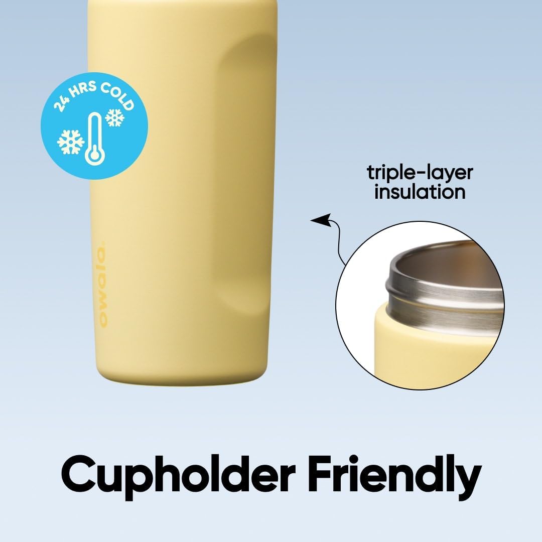 FreeSip Insulated Stainless Steel Water Bottle with Straw for Sports and Travel, BPA-Free, 32oz, Foggy Tide - Colors A