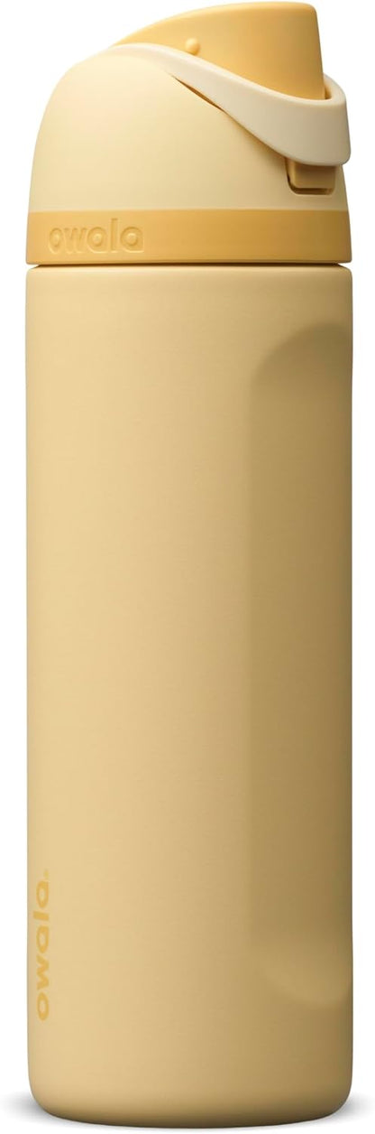 FreeSip Insulated Stainless Steel Water Bottle with Straw for Sports and Travel, BPA-Free, 32oz, Foggy Tide - Colors A