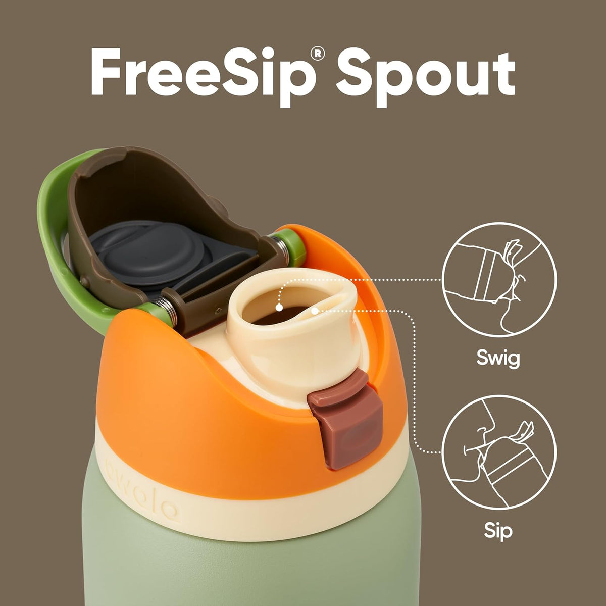 FreeSip Insulated Stainless Steel Water Bottle with Straw for Sports and Travel, BPA-Free, 32oz, Foggy Tide - Colors A