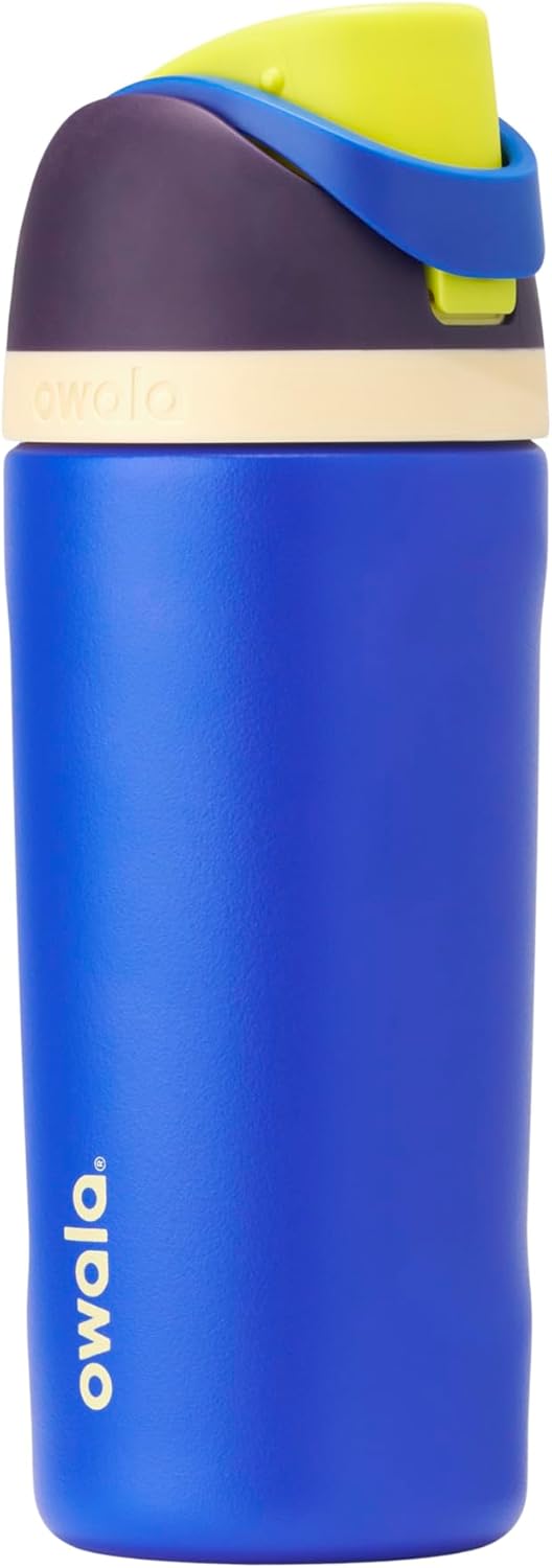 FreeSip Insulated Stainless Steel Water Bottle with Straw for Sports and Travel, BPA-Free, 32oz, Foggy Tide - Colors A