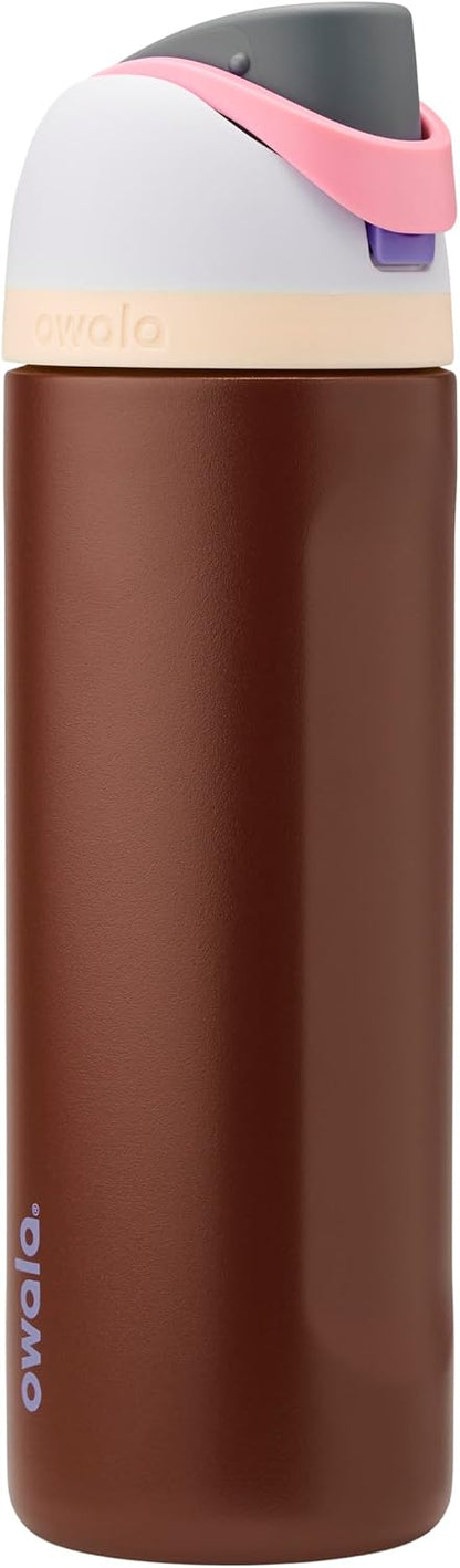 FreeSip Insulated Stainless Steel Water Bottle with Straw for Sports and Travel, BPA-Free, 32oz, Foggy Tide - Colors A