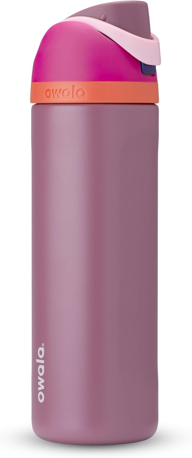 FreeSip Insulated Stainless Steel Water Bottle with Straw for Sports and Travel, BPA-Free, 32oz, Foggy Tide - Colors A