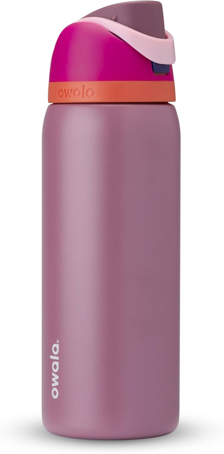 FreeSip Insulated Stainless Steel Water Bottle with Straw for Sports and Travel, BPA-Free, 32oz, Foggy Tide - Colors A