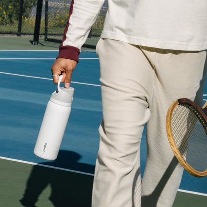 FreeSip Insulated Stainless Steel Water Bottle with Straw for Sports and Travel, BPA-Free, 32oz, Foggy Tide - Colors A
