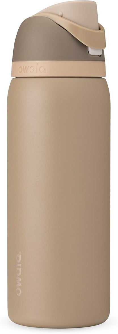 FreeSip Insulated Stainless Steel Water Bottle with Straw for Sports and Travel, BPA-Free, 32oz, Foggy Tide - Colors A