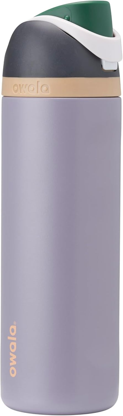FreeSip Insulated Stainless Steel Water Bottle with Straw for Sports and Travel, BPA-Free, 32oz, Foggy Tide - Colors A