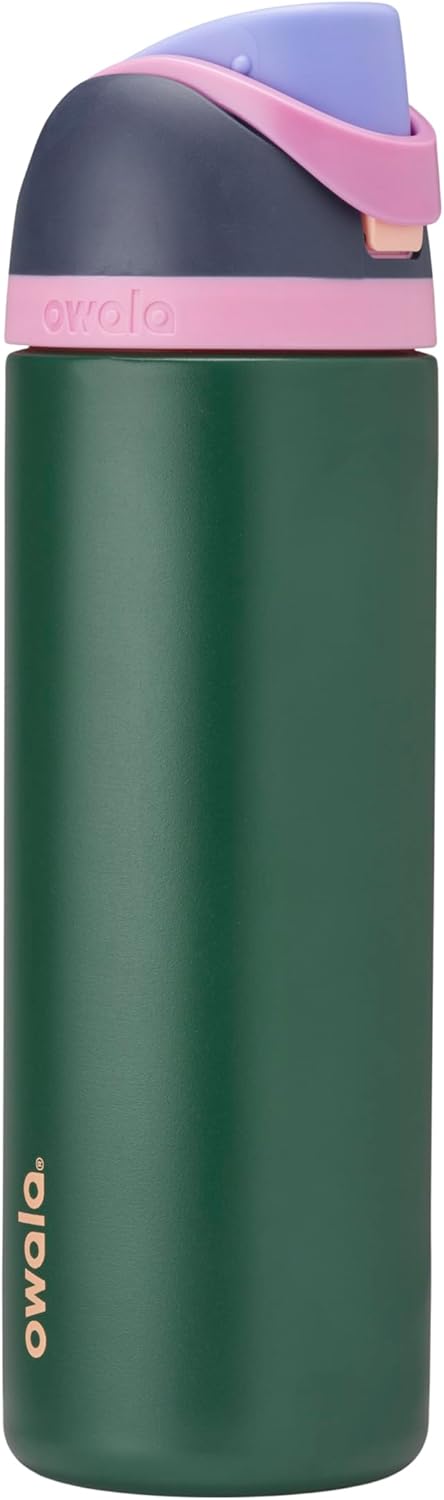FreeSip Insulated Stainless Steel Water Bottle with Straw for Sports and Travel, BPA-Free, 32oz, Foggy Tide - Colors A