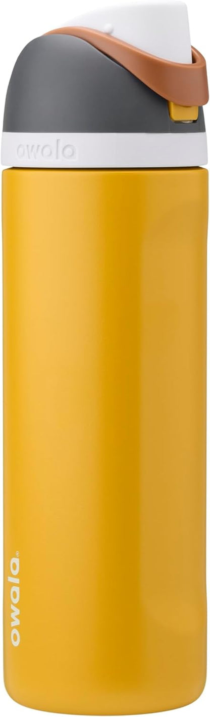 FreeSip Insulated Stainless Steel Water Bottle with Straw for Sports and Travel, BPA-Free, 32oz, Foggy Tide - Colors A