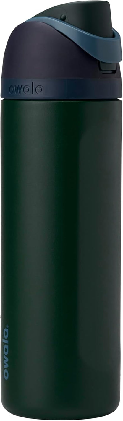 FreeSip Insulated Stainless Steel Water Bottle with Straw for Sports and Travel, BPA-Free, 32oz, Foggy Tide - Colors A