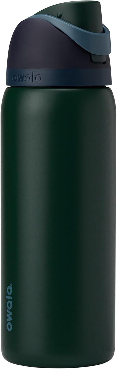 FreeSip Insulated Stainless Steel Water Bottle with Straw for Sports and Travel, BPA-Free, 32oz, Foggy Tide - Colors A