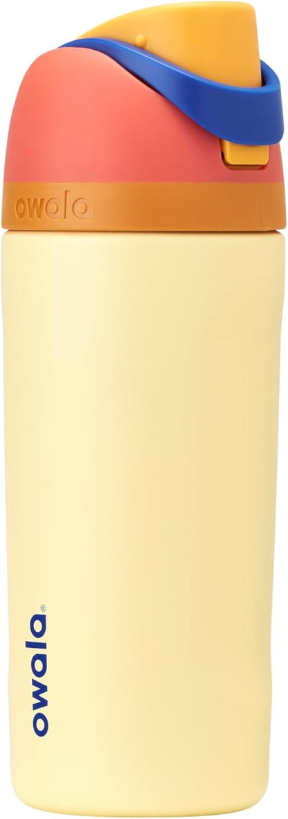 FreeSip Insulated Stainless Steel Water Bottle with Straw for Sports and Travel, BPA-Free, 32oz, Foggy Tide - Colors A