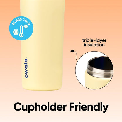 FreeSip Insulated Stainless Steel Water Bottle with Straw for Sports and Travel, BPA-Free, 32oz, Foggy Tide - Colors A