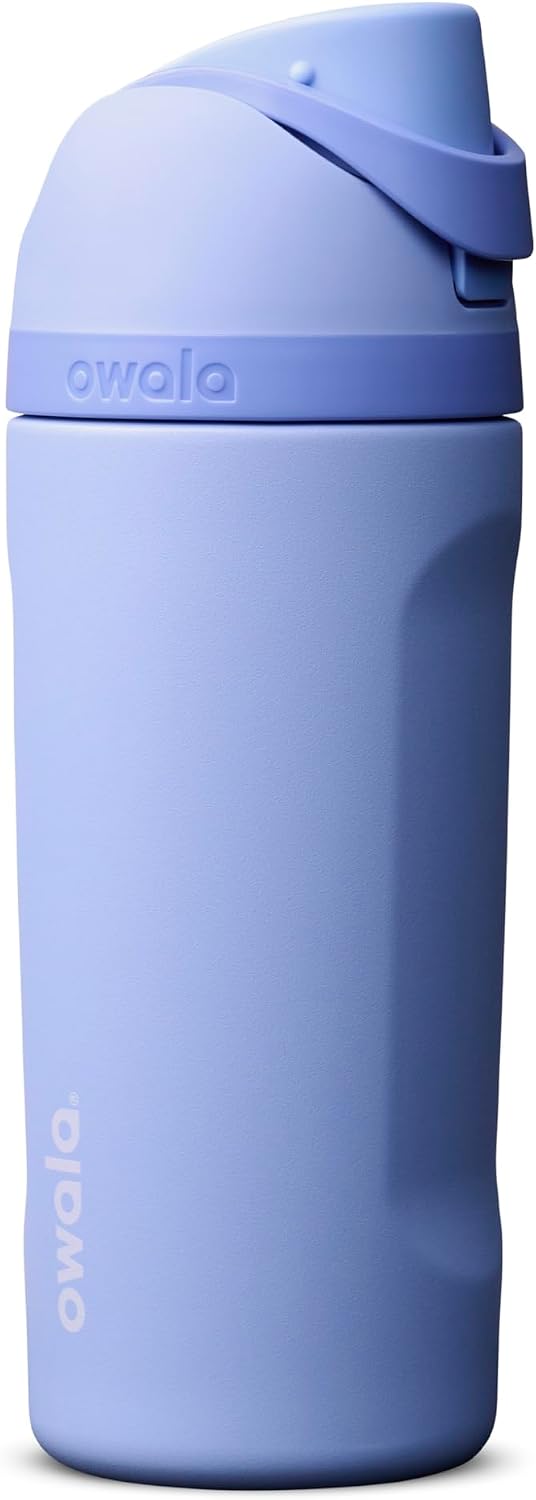 FreeSip Insulated Stainless Steel Water Bottle with Straw for Sports and Travel, BPA-Free, 32oz, Foggy Tide - Colors A