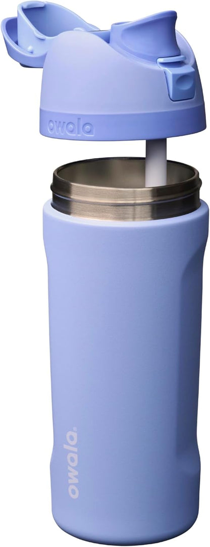 FreeSip Insulated Stainless Steel Water Bottle with Straw for Sports and Travel, BPA-Free, 32oz, Foggy Tide - Colors A