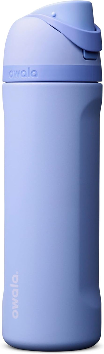 FreeSip Insulated Stainless Steel Water Bottle with Straw for Sports and Travel, BPA-Free, 32oz, Foggy Tide - Colors A