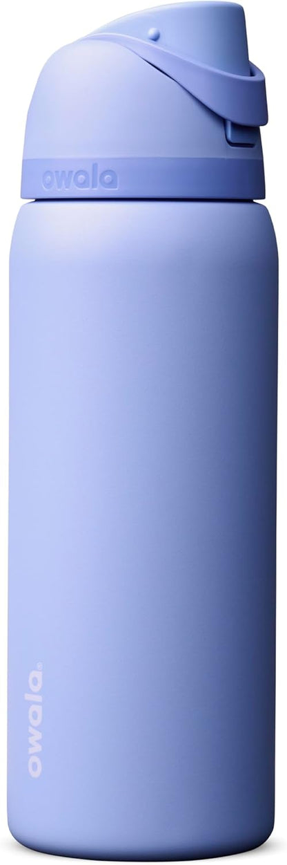 FreeSip Insulated Stainless Steel Water Bottle with Straw for Sports and Travel, BPA-Free, 32oz, Foggy Tide - Colors A