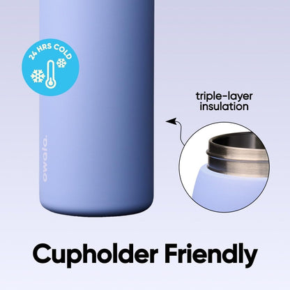 FreeSip Insulated Stainless Steel Water Bottle with Straw for Sports and Travel, BPA-Free, 32oz, Foggy Tide - Colors A