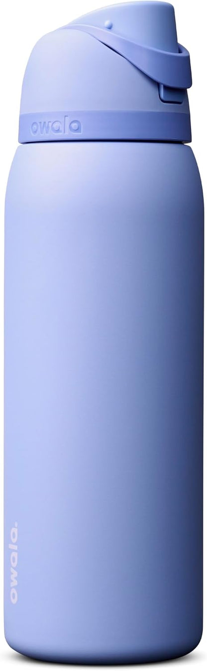 FreeSip Insulated Stainless Steel Water Bottle with Straw for Sports and Travel, BPA-Free, 32oz, Foggy Tide - Colors A