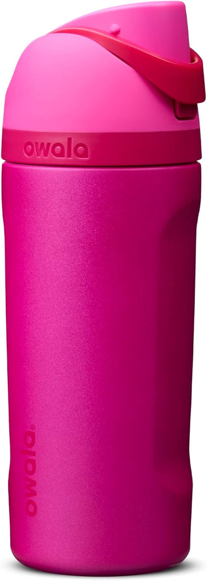 FreeSip Insulated Stainless Steel Water Bottle with Straw for Sports and Travel, BPA-Free, 32oz, Foggy Tide - Colors A