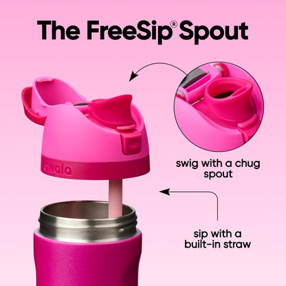 FreeSip Insulated Stainless Steel Water Bottle with Straw for Sports and Travel, BPA-Free, 32oz, Foggy Tide - Colors A