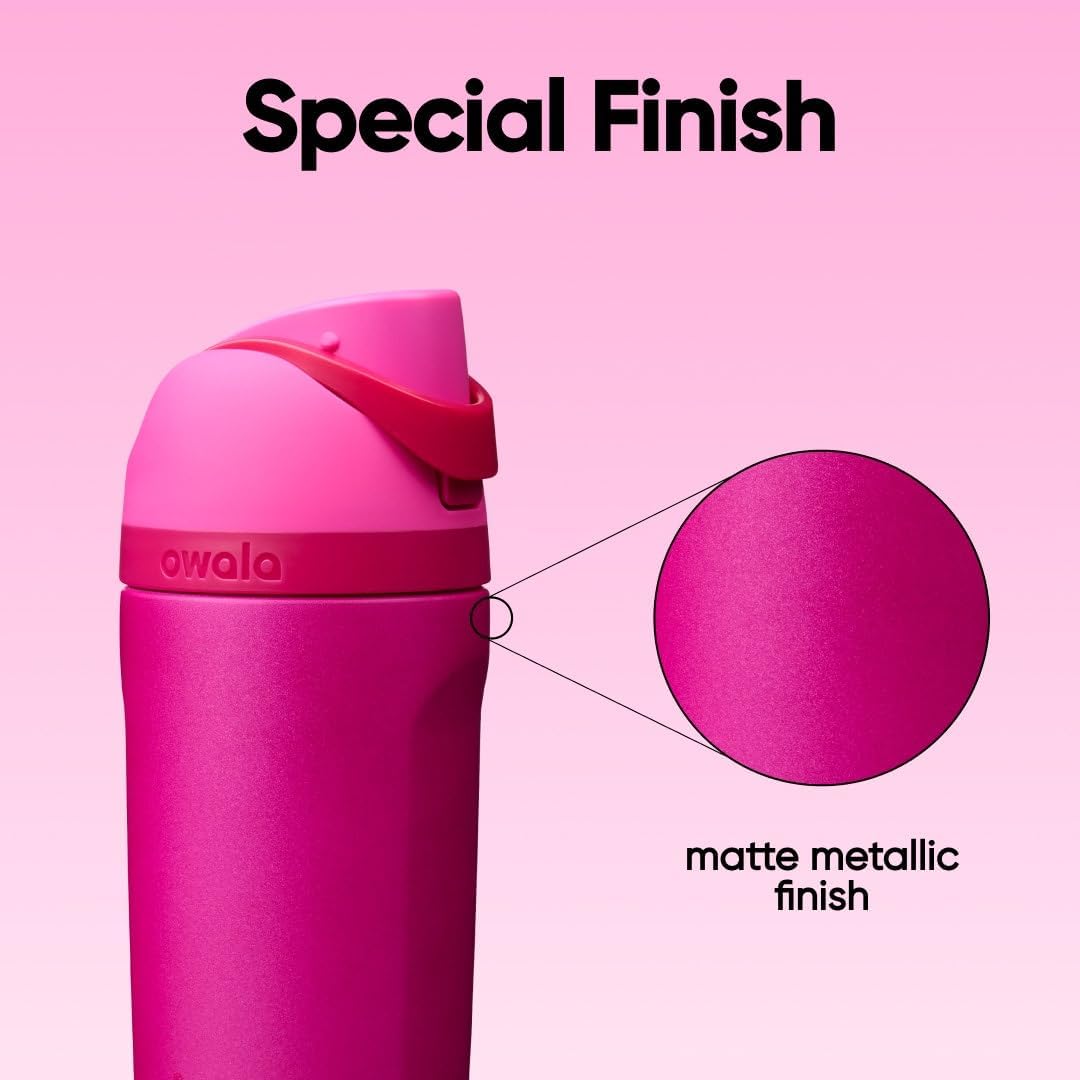 FreeSip Insulated Stainless Steel Water Bottle with Straw for Sports and Travel, BPA-Free, 32oz, Foggy Tide - Colors A