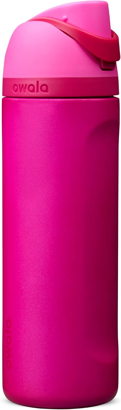 FreeSip Insulated Stainless Steel Water Bottle with Straw for Sports and Travel, BPA-Free, 32oz, Foggy Tide - Colors A