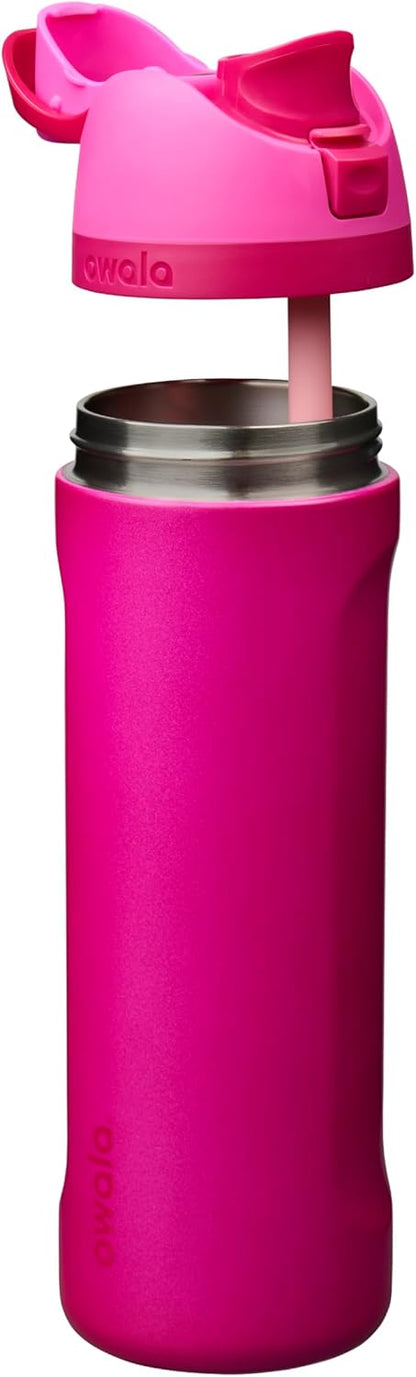 FreeSip Insulated Stainless Steel Water Bottle with Straw for Sports and Travel, BPA-Free, 32oz, Foggy Tide - Colors A