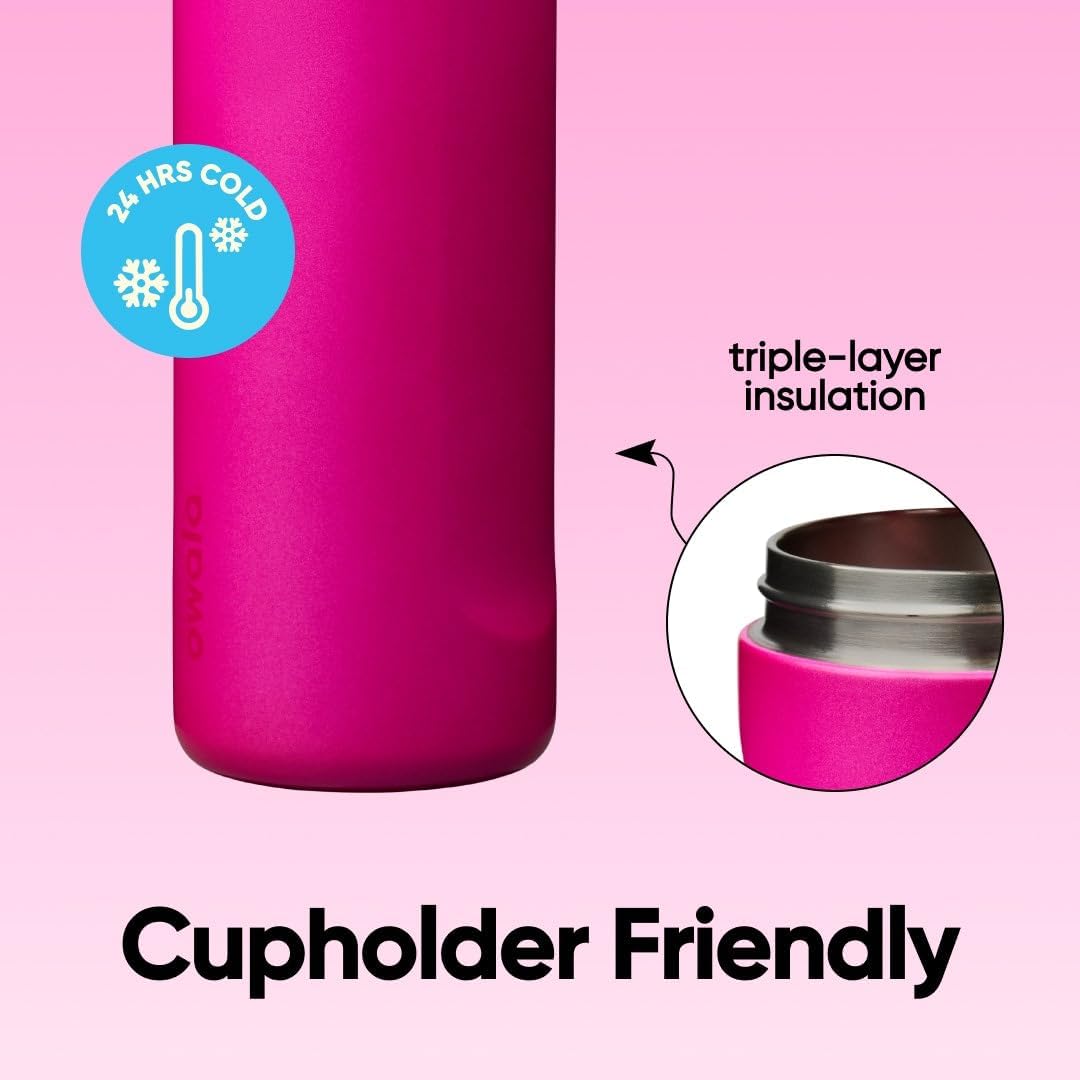 FreeSip Insulated Stainless Steel Water Bottle with Straw for Sports and Travel, BPA-Free, 32oz, Foggy Tide - Colors A