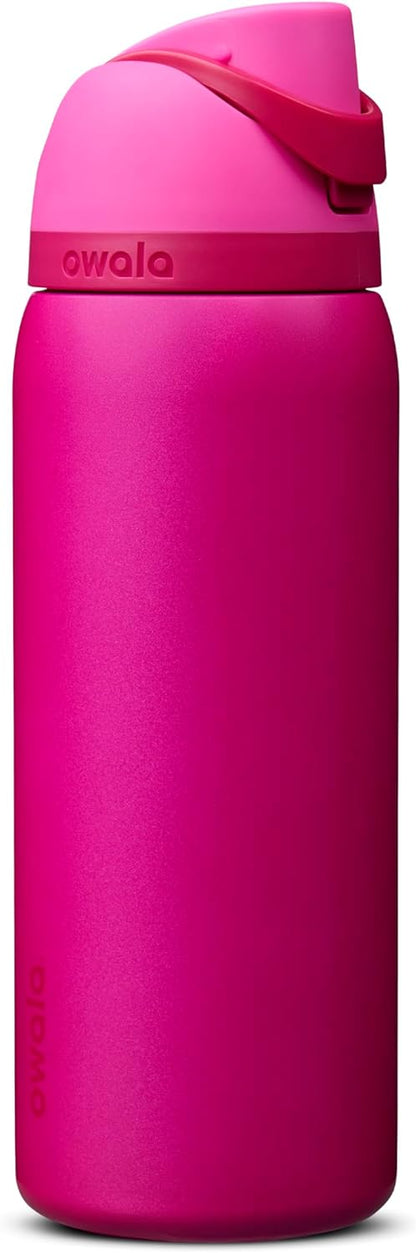 FreeSip Insulated Stainless Steel Water Bottle with Straw for Sports and Travel, BPA-Free, 32oz, Foggy Tide - Colors A