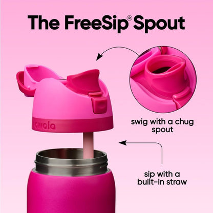 FreeSip Insulated Stainless Steel Water Bottle with Straw for Sports and Travel, BPA-Free, 32oz, Foggy Tide - Colors A