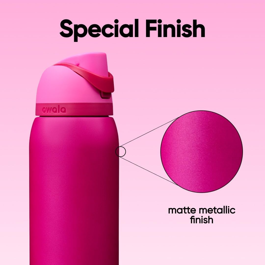 FreeSip Insulated Stainless Steel Water Bottle with Straw for Sports and Travel, BPA-Free, 32oz, Foggy Tide - Colors A