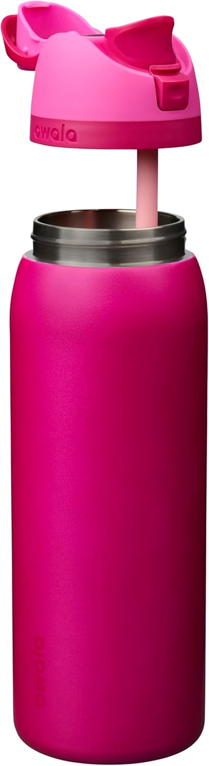 FreeSip Insulated Stainless Steel Water Bottle with Straw for Sports and Travel, BPA-Free, 32oz, Foggy Tide - Colors A