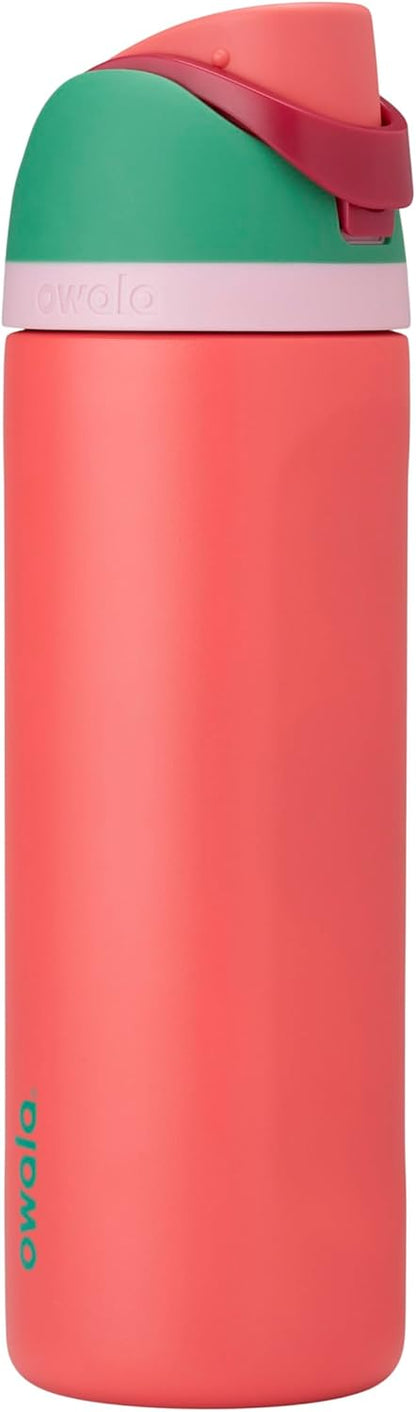 FreeSip Insulated Stainless Steel Water Bottle with Straw for Sports and Travel, BPA-Free, 32oz, Foggy Tide - Colors A