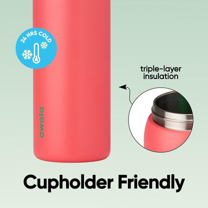 FreeSip Insulated Stainless Steel Water Bottle with Straw for Sports and Travel, BPA-Free, 32oz, Foggy Tide - Colors A