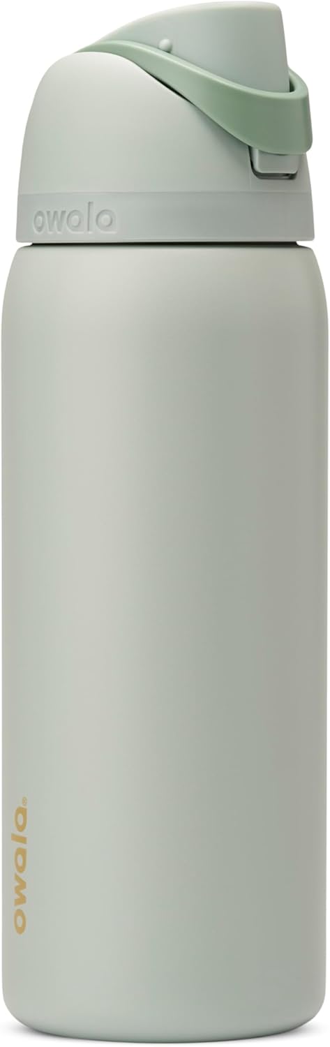 FreeSip Insulated Stainless Steel Water Bottle with Straw for Sports and Travel, BPA-Free, 32oz, Foggy Tide - Colors A