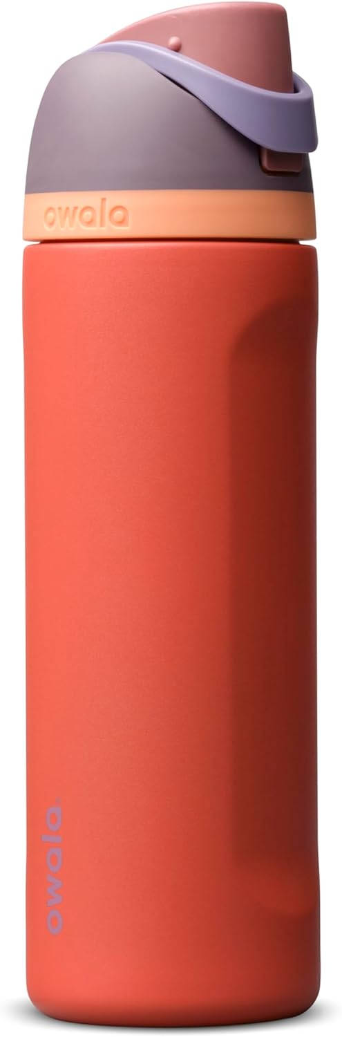 FreeSip Insulated Stainless Steel Water Bottle with Straw for Sports and Travel, BPA-Free, 32oz, Foggy Tide - Colors A