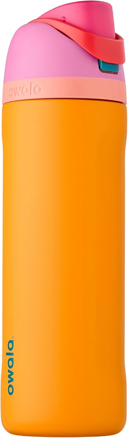 FreeSip Insulated Stainless Steel Water Bottle with Straw for Sports and Travel, BPA-Free, 32oz, Foggy Tide - Colors A