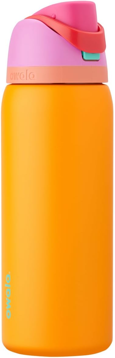 FreeSip Insulated Stainless Steel Water Bottle with Straw for Sports and Travel, BPA-Free, 32oz, Foggy Tide - Colors A