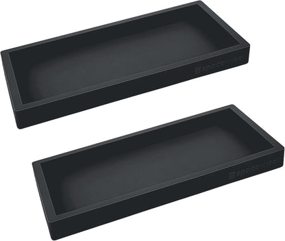 Countertop and Vanity Tray - Small 7.7” Silicone Tray for Soap Dispenser Bottles, Sponge Holder for Kitchen Sink Caddy Organizer, Bathroom Trays, Dish Soap Holder for Kitchen Counter, Keys
