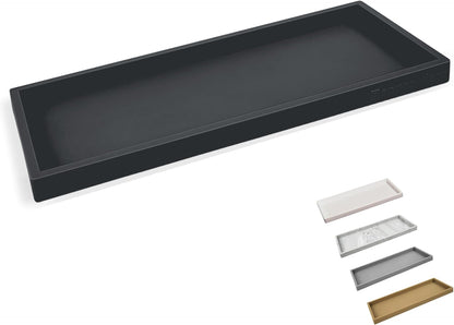 Countertop and Vanity Tray - Small 7.7” Silicone Tray for Soap Dispenser Bottles, Sponge Holder for Kitchen Sink Caddy Organizer, Bathroom Trays, Dish Soap Holder for Kitchen Counter, Keys