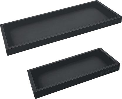 Countertop and Vanity Tray - Small 7.7” Silicone Tray for Soap Dispenser Bottles, Sponge Holder for Kitchen Sink Caddy Organizer, Bathroom Trays, Dish Soap Holder for Kitchen Counter, Keys