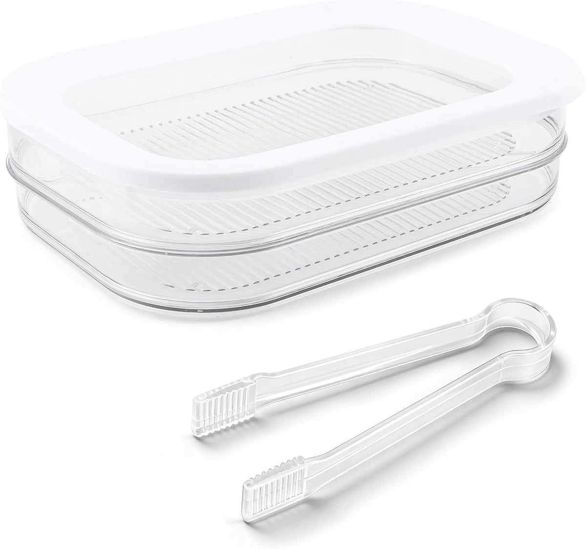 Deli Meat Container for Fridge, 3 Tier Stackable Clear Deli Meats Containers with Lid & Clip, Cold Cuts Storage Containers, Bacon Cheese Container, for Lunch Meat,Salami, Bacon, Cheese & Meal Prep