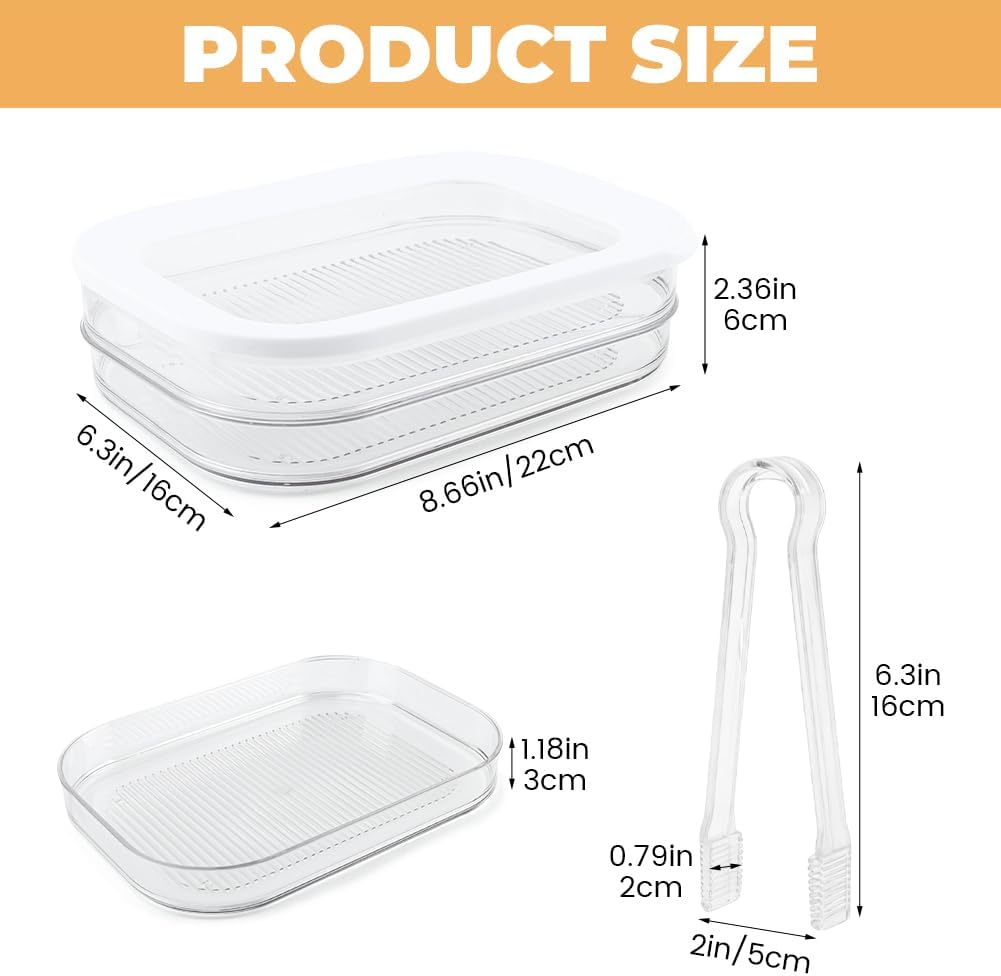 Deli Meat Container for Fridge, 3 Tier Stackable Clear Deli Meats Containers with Lid & Clip, Cold Cuts Storage Containers, Bacon Cheese Container, for Lunch Meat,Salami, Bacon, Cheese & Meal Prep